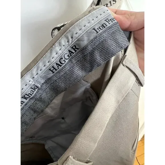 Hagger Classic Fit Tan Khaki Dress pants with pockets - Picture 9 of 9